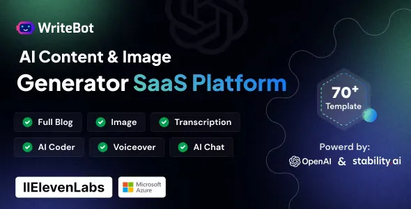 WriteBot v4.8.0 - AI Content Generator SaaS Platform