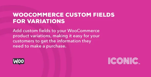 Iconic WooCommerce Custom Fields for Variations