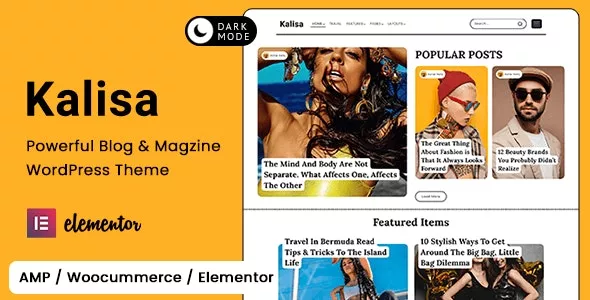 Kalisa - Blog & Magazine WordPress Theme