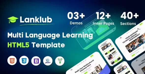 Lanklub - Multi Language Learning HTML Template