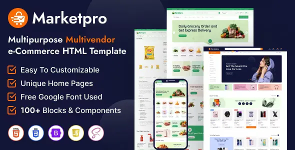 MarketPro - eCommerce Multivendor HTML Bootstrap Template Multipurpose