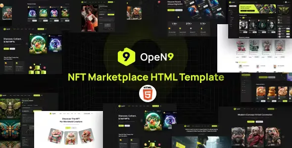 Open9 - NFT Marketplace HTML Template