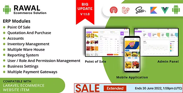 Rawal - All in One Laravel Ecommerce Solution with POS for Single & Multiple Location Business Brand