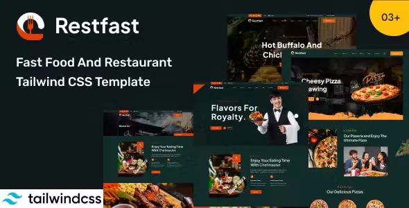 Restfast - Fast Food and Restaurant Tailwind CSS Template