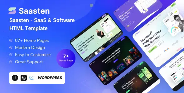 Saasten - SaaS & Software Landing WordPress Theme