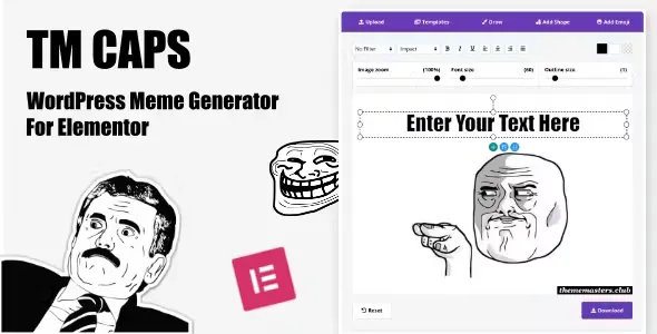 TM CAPS - WordPress Meme Generator for Elementor