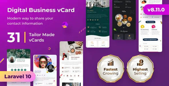 VCard SaaS - Digital Business Card Builder SaaS - Laravel VCard Saas - NFC Card