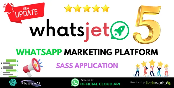 WhatsJet SaaS - A WhatsApp Marketing Platform with Bulk Sending, Campaigns, Chat Bots & CRM