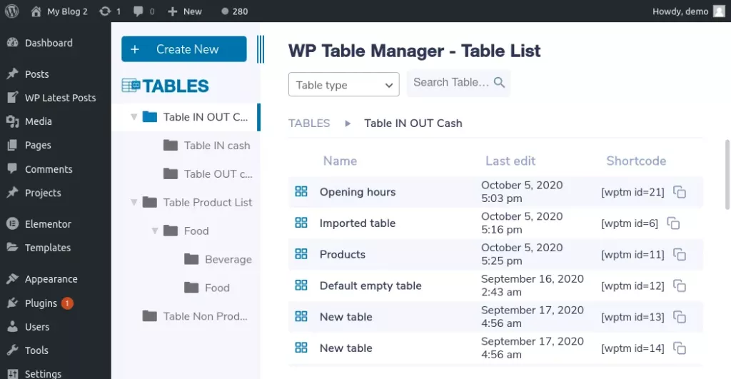 WP Table Manager - WordPress Table Management