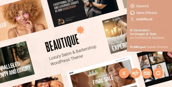 Beautique - Luxury Salon & Barbershop WordPress Theme