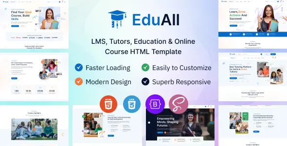 EduAll - Education Tutors LMS & Online Course Template Multipurpose