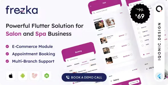 Frezka - Software for Salons and Spa Businesses (Flutter + Laravel)