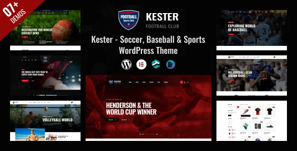 Kester - Soccer Club & Sports News WordPress Theme