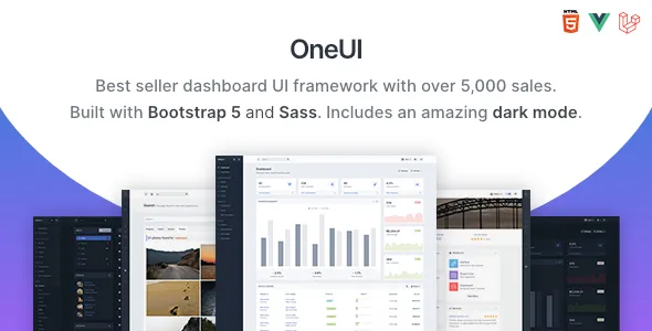 OneUI - Bootstrap 5 Admin Dashboard Template, Vue Edition & Laravel 11 Starter Kit