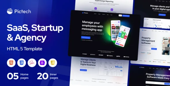 PicTech - Creative HTML5 Template for SaaS, Startup & Agency
