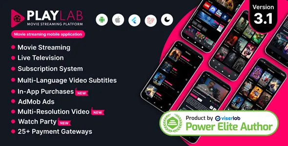 PlayLab - Cross Platform on Demand Movie Streaming Mobile Application