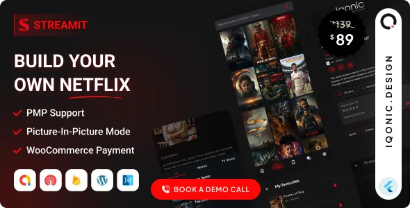 Streamit - Movie, TV Show, Video Streaming Flutter App with WordPress Backend