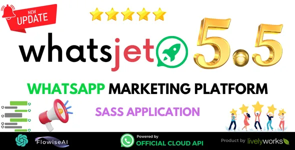 WhatsJet SaaS - A WhatsApp Marketing Platform with Bulk Sending, Campaigns, Chat Bots & CRM