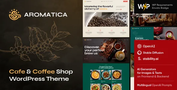 Aromatica - Cafe & Coffee Shop WordPress Theme