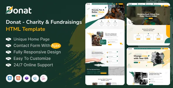 Donat - Charity & Fundraising HTML Template with RTL