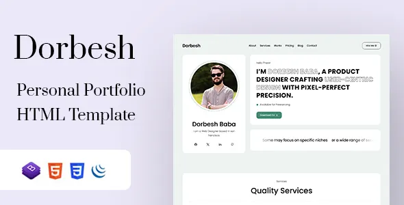 Dorbesh - Personal Portfolio Template