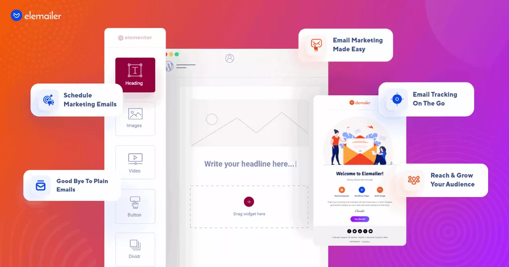 Elemailer - Drag & Drop WordPress Email Template & Campaign Builder