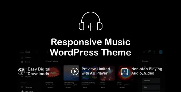 Musik - Responsive Music WordPress Theme