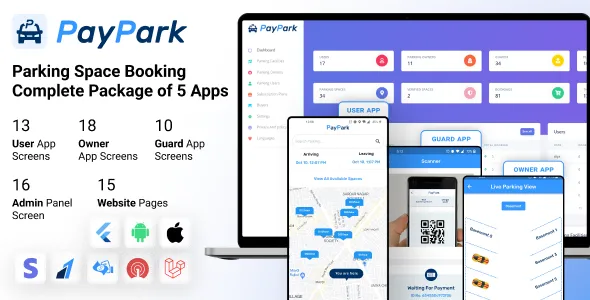 PayPark - Ultimate Parking Management System with Mobile Apps and Admin Panel