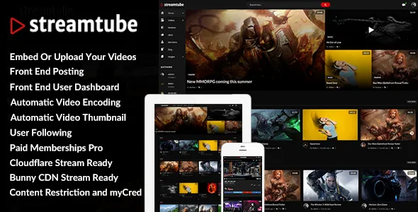 StreamTube - Video Streaming WordPress Theme