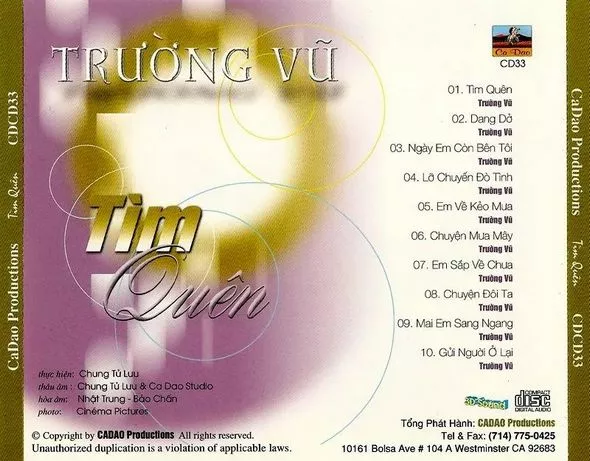 Trường Vũ - Tìm Quên