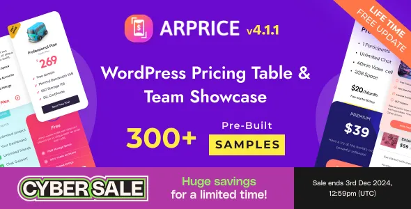 ARPrice - WordPress Pricing Table Plugin