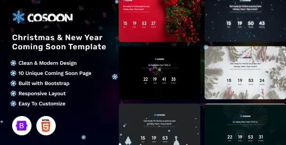 Cosoon - Christmas & New Year Coming Soon Template