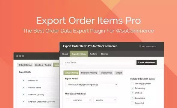 Export Order Items Pro for WooCommerce