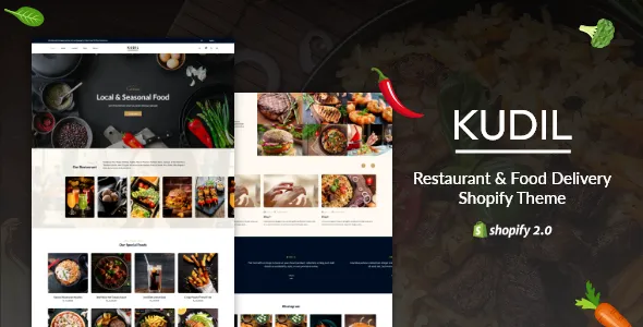 Kudil - Restaurant Menu, Food eCommerce Store Shopify Theme