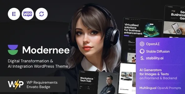 Modernee - AI Company & Digital Agency WordPress Theme