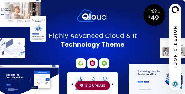 Qloud - WHMCS, Cloud Computing, Apps & Server WordPress Theme