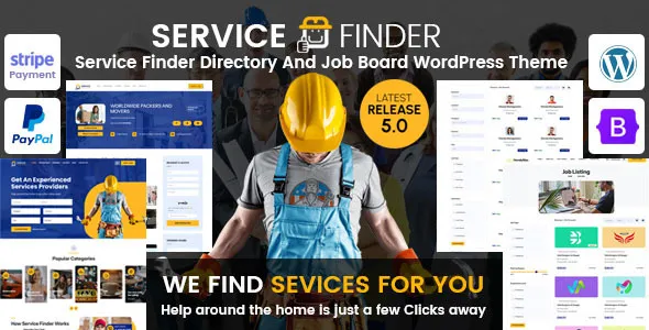 Service Finder - Directory and Job Board WordPress Theme