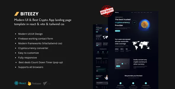 Biteezy - The Best Trading Cryptocurrecy Landing Page