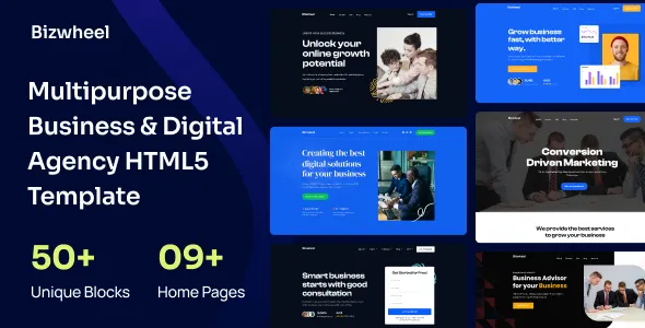 Bizwheel - Multipurpose Business & Digital Agency HTML5 Template