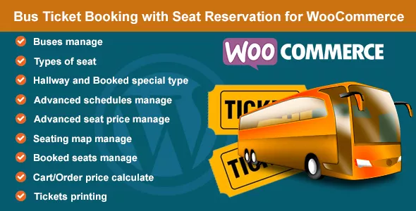 Bus Ticket Booking with Seat Reservation for WooCommerce