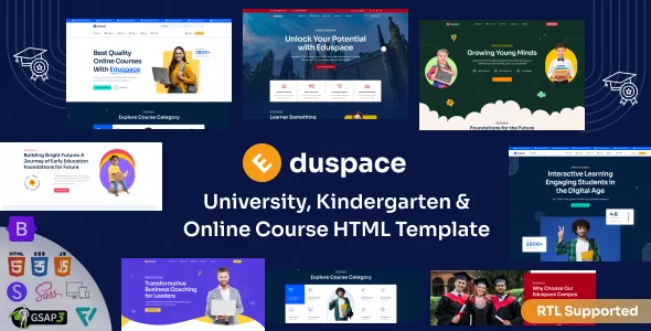 Eduspace - Online Course, Education & University HTML Template