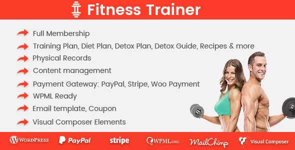 Fitness Trainer - Training Membership WordPress Plugin