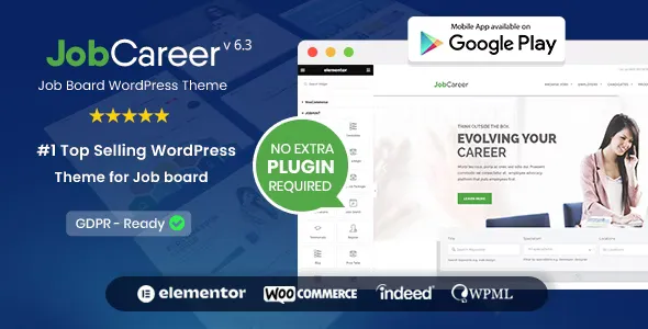 JobCareer - Job Board Responsive WordPress Theme