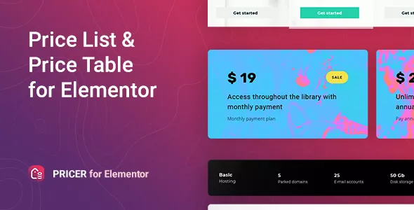 Pricer - Price List for Elementor