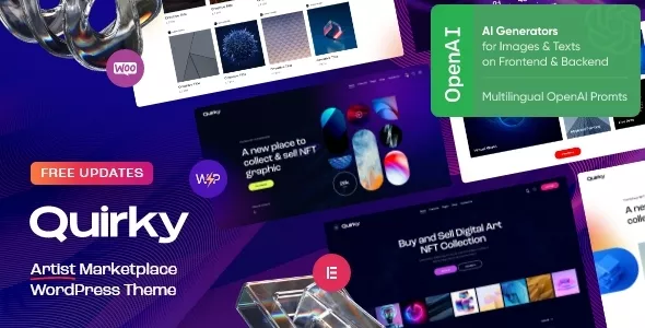 Quirky - NFT, Token & Blockchain WCFM Marketplace WordPress Theme