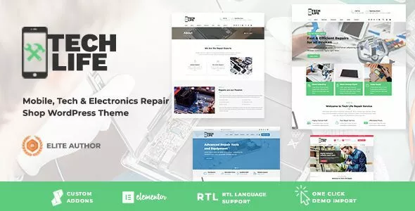 TechLife - Mobile, Tech & Electronics Repair Shop WordPress Theme