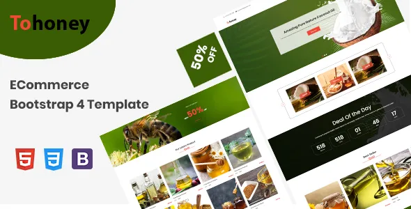 Tohoney - eCommerce Bootstrap 4 Template