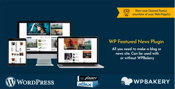 WP Featured News Pro v1.6.0 - Custom Posts Listing Plugin