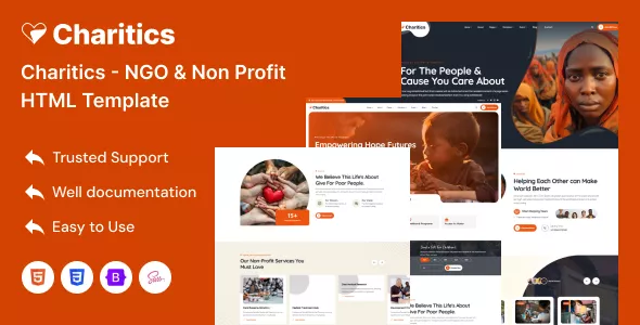 Charitics - NGO & Non Profit HTML Template