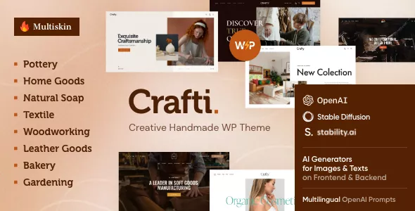 Crafti - Handmade Store WordPress Theme